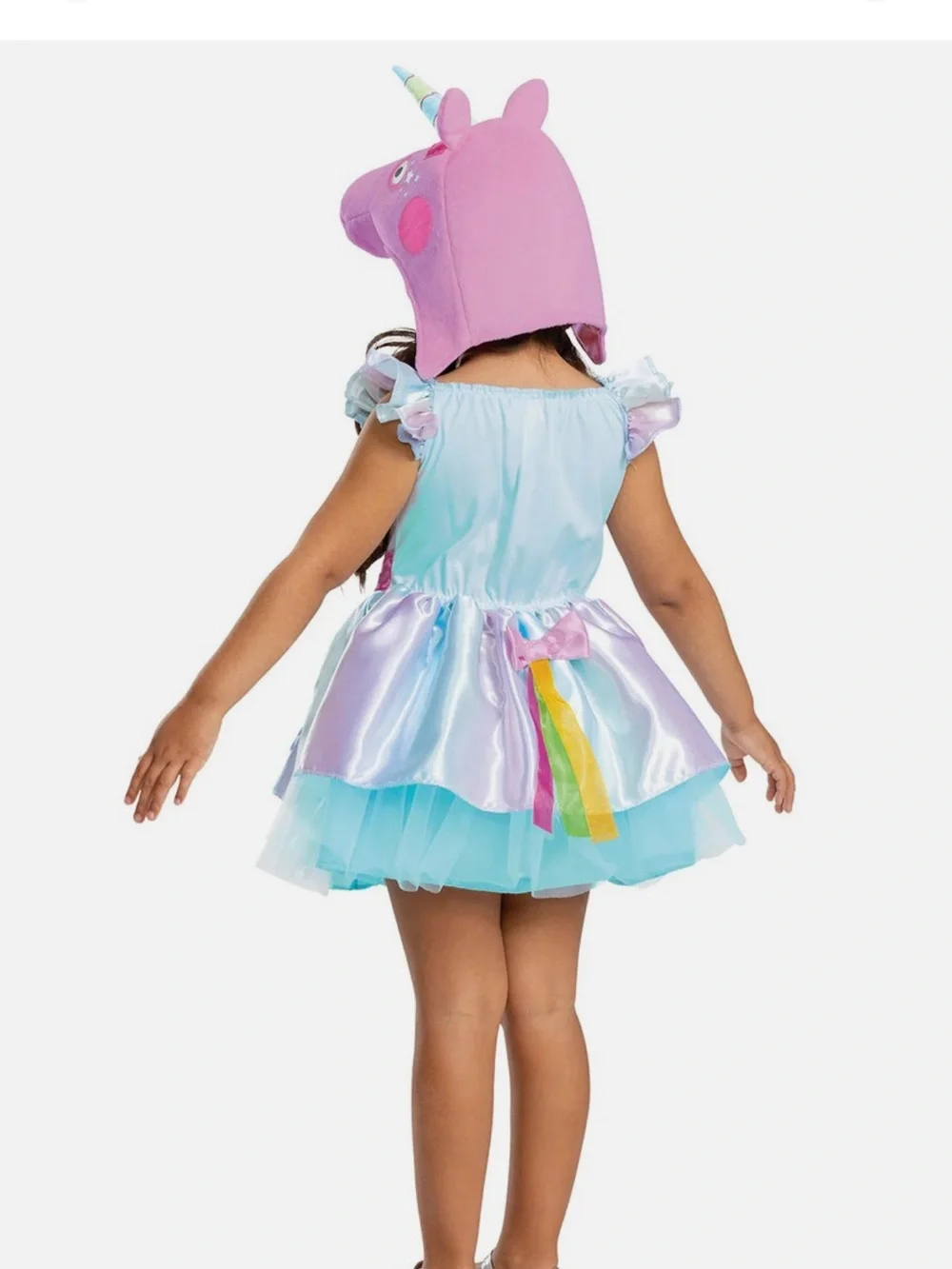 Peppa Pig Pink & Aqua Pastel Unicorn Costume Dress with Headpiece